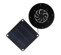 Yusat Kit de ventilateur d'extraction solaire de 22 cm - Ventilateur d'extraction d'air portable de 20 W pour camping-cars, poulaillers, serres, hangars, niches pour animaux domestiques