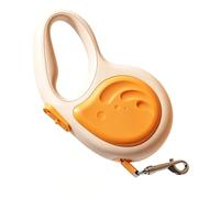 Yusat Laisse Rétractable pour Chien Laisse de Marche Extensible pour Chien Rétractable pour 5 M Verrouillage de Frein à Un Bouton Poignée Ergonomique Antidérapante Ba (Orange)