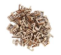 Yusat Lot de 100 autocollants pour note de musique 9 × 9 × 2 en bois - Notes de musique mixtes décoratives de 2 cm pour décoration - Accessoire de décoration - Notes de musique en bois (A)