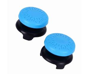 Yusat Lot de 2 housses de joystick en silicone avec texture cool pour manette de jeu, confortable et amélioré (bleu)