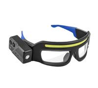 Yusat Lunettes de Protection LED Lunettes de Phare Lunettes de Travail Détecteur de Mouvement Contrôle Tactile 5 Modes 800LM USB C Rechargeable 90° Rotation IPX4 Étanche pour Wartu