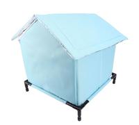 Yusat Maison de Chat Extérieur avec Isolation d'eau, Grande Tente Fermée D'espace pour Chat Errant (Bleu)