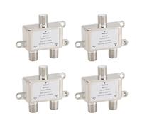 Yusat MX21D Lot de 4 Répartiteurs de Câbles Coaxiaux 5 à 2400 MHz, Compatible RG6, Répartiteur TV 2 Voies pour Internet par Satellite