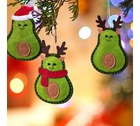 Yusat Ornements de Noël en Feutre, Pendentif de Poupée Vert Avocat 3 Pièces pour Suspendre un Arbre