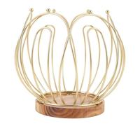Yusat Panier Porte-dosette de café, Construction en Métal Robuste avec Base en Bois Lestée, pour le Stockage de Capsules de Table de Comptoir de Cuisine à Domicile