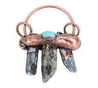 Yusat Pendentif en Cyanite, Collier en Pierre de Cristal Naturel pour la Fabrication de Bijoux, Forme Exquise Unique avec un éclat Saisissant pour Femmes et Hommes