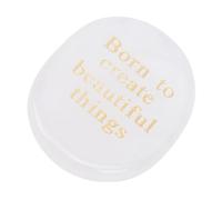 Yusat Pierre de Poche Inspirante, Pierre de Pouce Gravée en Cristal avec Born To Create Beautiful Things pour la Méditation, le Yoga, les Parents, la Famille, les Amis