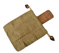 Yusat Pochette de Recherche de Nourriture Bushcraft Pochette Pliable en Toile Cirée avec Passant de Ceinture et Boucles en Métal pour la Randonnée en Plein Air et la Chasse au T (Brun)