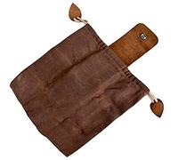 Yusat Pochette de Recherche de Nourriture Bushcraft Pochette Pliable en Toile Cirée avec Passant de Ceinture et Boucles en Métal pour la Randonnée en Plein Air et la Chasse au T (café)