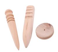 Yusat Polissoir de Bord en Cuir, Outil de Polissage en Bois à Rainures | Surface en Bois Brut pour Haute Friction et sans Transfert de Couleur, adapté au de Maroquinerie, Disponible en Formes