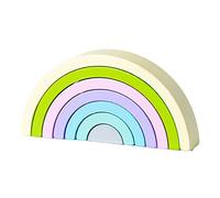 Yusat Puzzle de Blocs Empilables en Bois, Grand Jouet éducatif coloré en Forme d'arc pour Les Tout-Petits (Taille Libre)