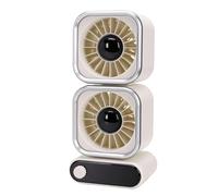 Yusat Ventilateur de Table Portable à Double Tête, 100 Vitesses Réglables, 2 Têtes, Ventilateur de Bureau USB Silencieux Rotatif à 360° avec Batterie 4000 MAh pour Chambre à Couch