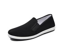 Yuschuh Tai Chi Unisexe Kung Fu Chaussures d'arts martiaux Karaté Chaussures Chinoises à enfiler Chaussures chinoises Beijing Semelle en caoutchouc Noir, Noir , 25.0~26.5 cm