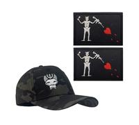 YUSENGMOO Casquette de Baseball Noir Camouflage US Seal Team Six, Ajustement Flexible Tactical Seals Hat+Patch (5,L)