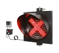 YushenFu Feu De Signalisation Extérieur à LED De 12 Pouces Feu D'avertissement étanche, Style Fourche Rouge Et Flèche Verte, Voyant Indicateur à Bouton-Poussoir pour Entrepôts, Routes(Size:12V)