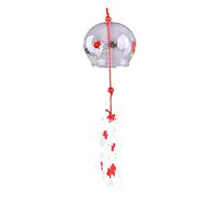 Yusheng Carillons éoliens Japonais, Fleurs romantiques Petites Cloches à Vent, noël Pendentif Style Japonais en Verre Fait Main pour Cadeau d'anniversaire décors Maison