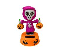 Yusheng Figurines solaires pour voiture, Halloween - Poupée de citrouille - Avec secouant la tête - Figurine solaire dansante, secouant la tête de voiture