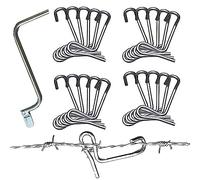 Yusheng Serrage Fil clôture | 20 Attaches en Fil barbelé avec poignée Serrage,Outil Serrage Rapien métal pour clôture en Fil Fer barbelé, Fil clôture Jardin