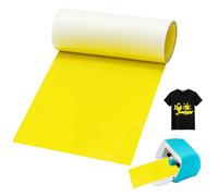YushengTai Flex Thermocollant Cri-cut Joy Jaune pour Tissu, 14cm x 300m PU Rouleau Vinyle Thermocollant Aucun Tapis de Découpe Requis, Smart Iron On Cri-cut Joy pour Tissu (Jaune)