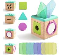 YushengTai Montessori Jouet pour bébé à partir de 6 mois, boîte à mouchoirs, jouets sensoriels, jouets de motricité, cadeaux pour anniversaire, Noël, garçon et fille