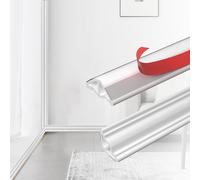 YushengTai Moulures de plafond flexibles autocollantes 3 m, en TPE blanc, pour transitions murales et de plafond, imperméables et faciles à installer pour cuisine, salle de bain, plans de travail et