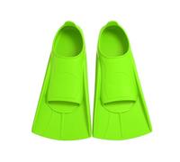 YushengTai Palmes de natation courtes en silicone pour enfants 33-35, palmes de plongée courtes pour filles, palmes d'entraînement pour garçons et filles, vertes