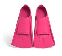 YushengTai Palmes de natation pour enfants, palmes courtes en silicone pour enfants, palmes de plongée courtes pour filles, palmes d'entraînement pour garçons et filles (rose, taille M (36-38))