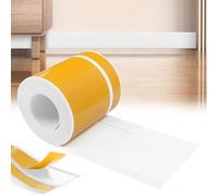 YushengTai Plinthe pvc, Blanc 60 mm x 20 mm x 25m Plinthe Souple Autoadhésive Plinthe, Plinthe PVC Souple, Plinthe Adhesive, Convient pour la Salle de Bain et la Cuisine (Blanc)