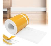 YushengTai Plinthe pvc, Blanc 80 mm x 20 mm x 25m Plinthe Souple Autoadhésive Plinthe, Plinthe PVC Souple, Plinthe Adhesive, Convient pour la Salle de Bain et la Cuisine (Blanc)