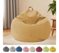 YushengTai Pouf pour enfants et adultes - Housse de pouf sans rembourrage avec fermeture éclair - Pour adultes et enfants - 100 x 120 cm - Pour chambre à coucher, bureau, salon, terrasse - Marron