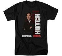 YUSHEU Criminal Minds t-Shirt Aaron Hotchner (BAU) TV Crime Drama Black Small Black L