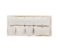 YushiTrading Boîte de rangement pour pièces de montre, conteneur empilable à 5 compartiments pour vis de montre avec doublure en caoutchouc, organisateur en acrylique beige pour composants de
