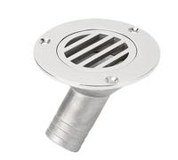 YushiTrading Marine Deck Drain 316 Stainless Steel Boat Floor Drain Cover, Yacht Deck Drainage Hardware, Mirror Polished 1 in Deck Drain Plug with Efficient Water Flow for Sailboats and Motor Y