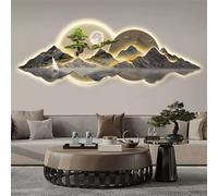 YUSHUN CHANG - Décoration Murale 3D avec Éclairage LED - Peinture Suspendue Moderne - Salle de Séjour - Art Murale 3D avec Éclairage LED