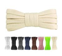 Yusimu Lacets Beige pour Baskets - Compatible avec Converse, Chaussures de Sport et Plusieurs Marques | Largeur 8mm | Hommes, Femmes et Enfants | Résistant à l'Usure, 75 cm - 3 Paires