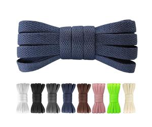 Yusimu Lacets Bleu Marine pour Baskets - Compatible avec Converse, Chaussures de Sport et Plusieurs Marques | Largeur 8mm | Hommes, Femmes et Enfants | Résistant à l'Usure, 160 cm - 1 Paire