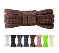 Yusimu Lacets Marrons pour Baskets - Compatible avec Converse, Chaussures de Sport et Plusieurs Marques | Largeur 8mm | Hommes, Femmes et Enfants | Résistant à l'Usure, 130 cm - 1 Paire