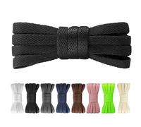 Yusimu Lacets Noirs pour Baskets - Compatible avec Converse, Chaussures de Sport et Plusieurs Marques | Largeur 8mm | Hommes, Femmes et Enfants | Résistant à l'Usure, 75 cm - 3 Paires