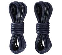 Yusimu Lacets Ronds Cirés Haute Qualité - Bleu Marine, 2,5mm Fins, Pour Chaussures Habillées, Oxfords, Brogues, Derby - Hommes & Femmes, 120 cm - 2 Paires