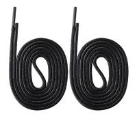 Yusimu Lacets Ronds Cirés Haute Qualité - Noir, 2,5mm Fins, Pour Chaussures Habillées, Oxfords, Brogues, Derby - Hommes & Femmes, 100 cm - 2 Paires