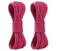 Yusimu Lacets Ronds Cirés Haute Qualité - Rose, 2,5mm Fins, Pour Chaussures Habillées, Oxfords, Brogues, Derby - Hommes & Femmes, 120 cm - 2 Paires