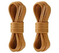 Yusimu Lacets Ronds Cirés Haute Qualité - Tan, 2,5mm Fins, Pour Chaussures Habillées, Oxfords, Brogues, Derby - Hommes & Femmes, 60 cm - 2 Paires