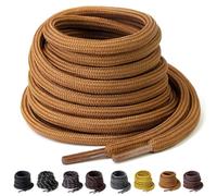 Yusimu Lacets Ronds Marron Clair pour Chaussures de Travail/Sport/Randonnée et Bottes - Renforcés 4,5 mm pour Hommes & Femmes 90cm - 1 Paires