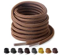 Yusimu Lacets Ronds Marron Foncé/Marron Clair pour Chaussures de Travail/Sport/Randonnée et Bottes - Renforcés 4,5 mm pour Hommes & Femmes 100cm - 1 Paires