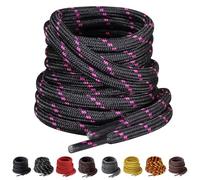 Yusimu Lacets Ronds pour Chaussures de Travail, Sport, Randonnée et Bottes - Renforcés 4,5 mm