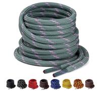 Yusimu Lacets Ronds Vert Clair Rose pour Chaussures de Travail/Sport/Randonnée et Bottes - Renforcés 4,5 mm pour Hommes & Femmes 120cm - 1 Paires