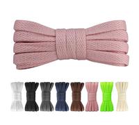 Yusimu Lacets Rose Clair pour Baskets - Compatible avec Converse, Chaussures de Sport et Plusieurs Marques | Largeur 8mm | Hommes, Femmes et Enfants | Résistant à l'Usure, 130 cm - 1 Paire
