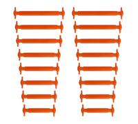 Yusimu No Tie Lacets Élastiques Imperméables en Silicone - Sans Nœud pour Enfants et Adultes, Compatible avec Chaussures de Sport, Sneakers, Bottes - Orange