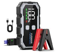 YUSMAN Booster Batterie Voiture 5000A, Demarreur Batterie Voiture (Jusqu’à 7L Essence & 5L Diesel),12V Jump Starter, Booster Batterie avec Clip d'affichage Intelligent, Lumière LED, Écran LCD