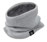 Yuson Girl Hiver Col Écharpe Femme et Homme Tour de Cou Chaud Tricot Foulard avec Doublé Polaire Cache-Col Epaisse Écharpe Tube Foulard Ronde pour Portage Moto Ski Velo,Taille unique,Gris-Gris Clair